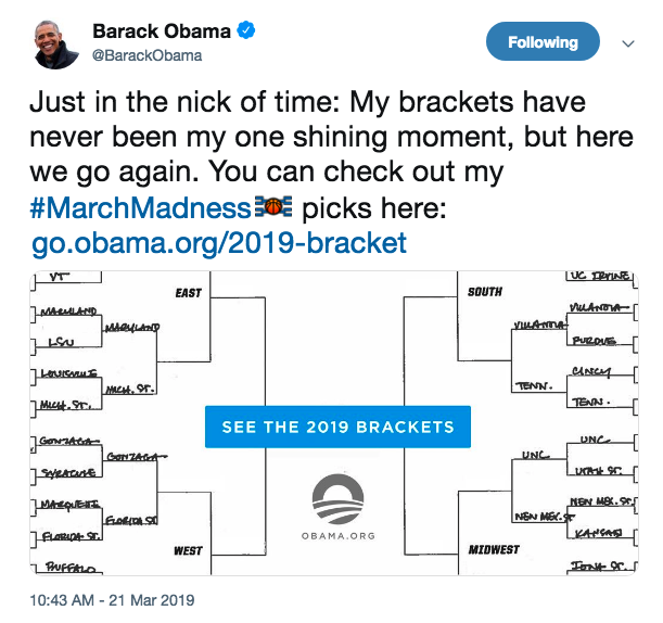 POTUS Obama's Bracket